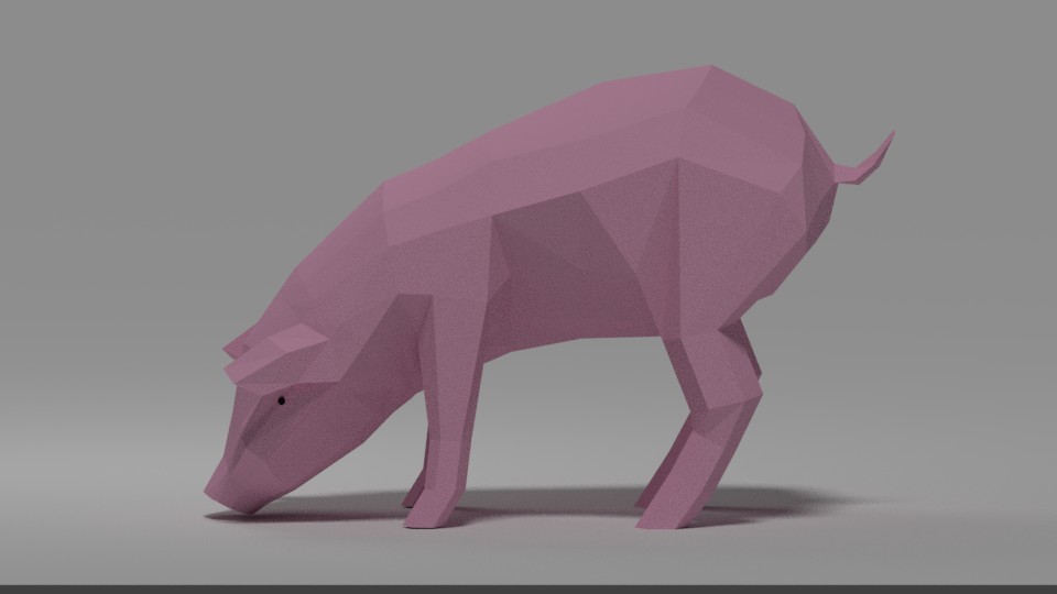 Pig Low Poly preview image 1